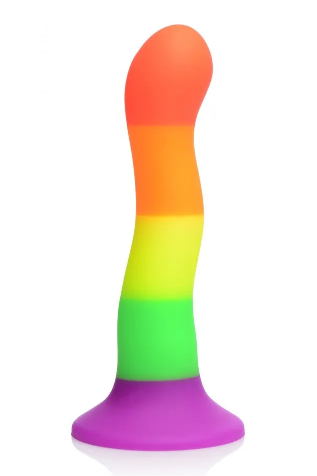 Sd Female Sex Toys Proud Rainbow Silicone Dildo with Harness