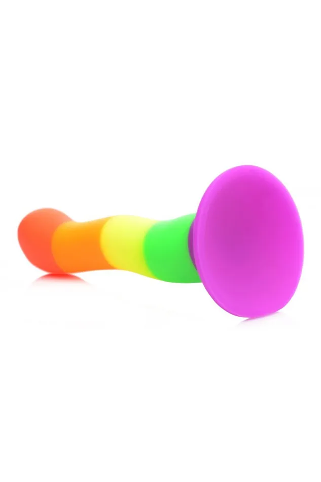 Sd Female Sex Toys Proud Rainbow Silicone Dildo with Harness