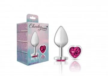 Seductucom Anal Cheeky Charms Heart Bright Pink Medium Silver Plug Seductucom Anal Cheeky Charms Heart Bright Pink Medium Silver Plug