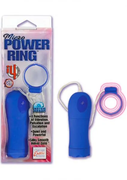 Seductucom Anal Micro Power Ring 4 Functino Velvet Cote15 Inch Blue
