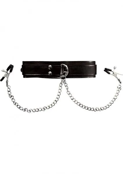 Seductucom Female Sex Toys Sportsheets Collar With Nipple Clamps