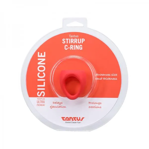Seductucom Male Sex Toys Tantus Stirrup C Ring Crimson