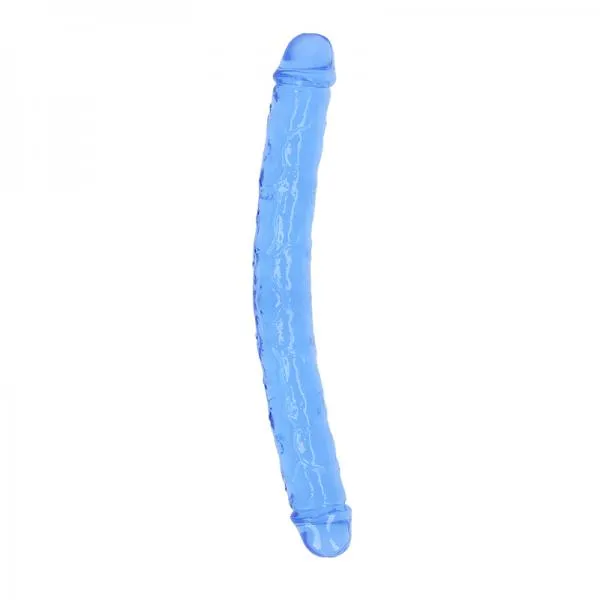 Seductucom Realrock Crystal Clear Double Dong 13 In Dual Ended Dildo Blue Dildos