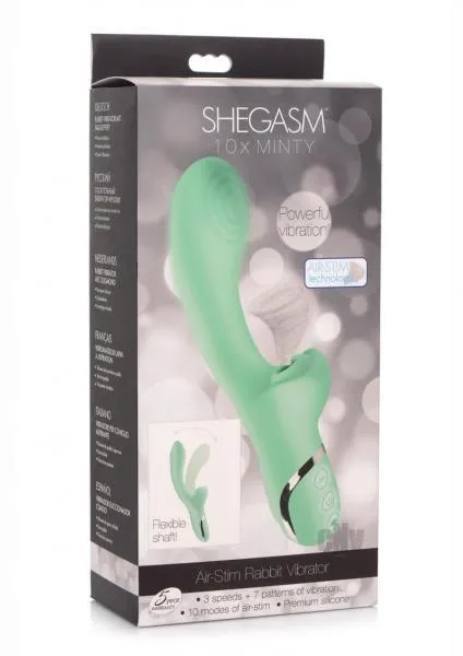 Seductucom Vibrators Shegasm Minty Rabbit Vibe Teal