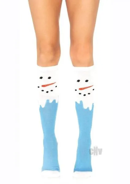 Snow Man Knee High Socks Os Multicolor Seductucom Vibrators