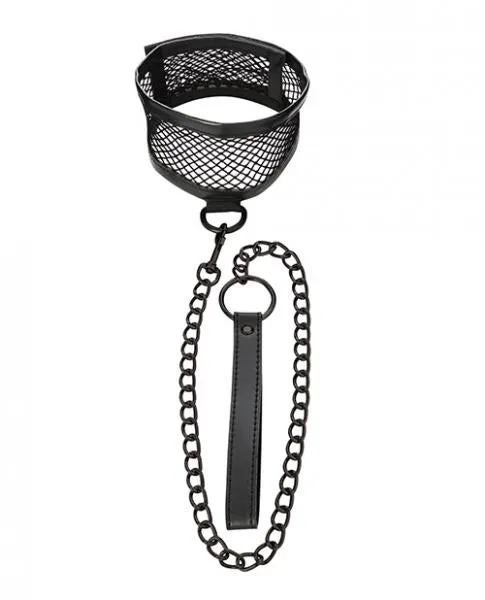 Sportsheets Anal Sex Mischief Fishnet Collar And Leash Black