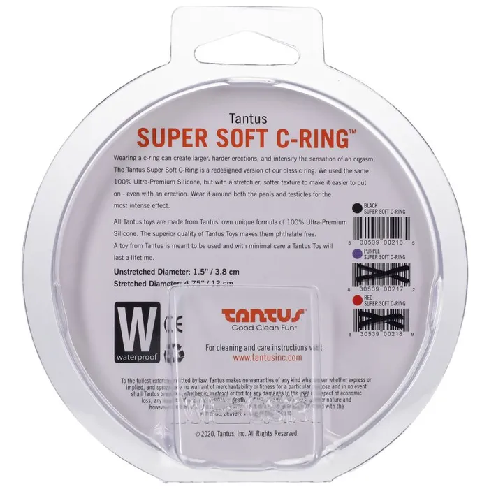 Tantus Male Sex Toys Soft CRing Onyx