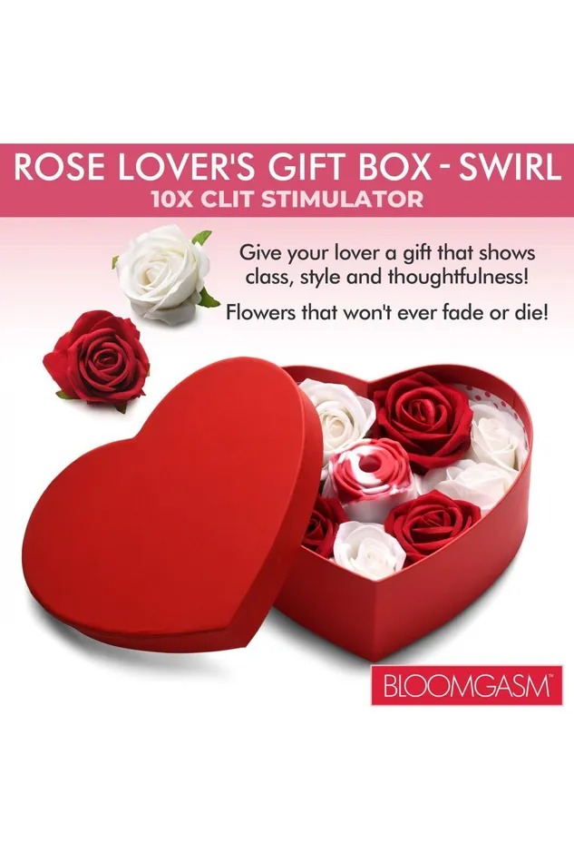 The Rose Lovers Gift Box 10x Clit Suction Rose Swirl Sd Vibrators
