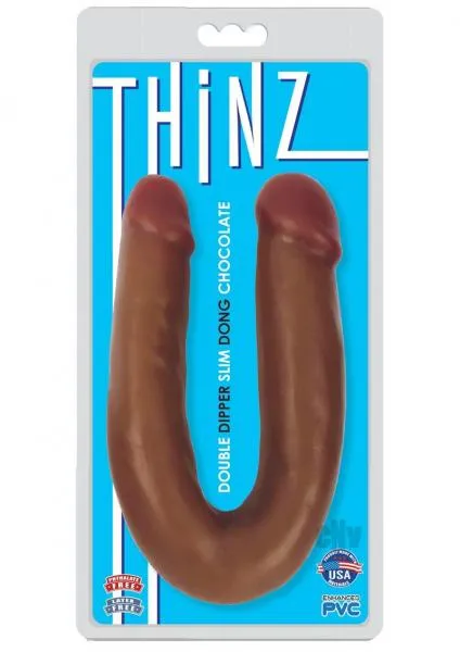 Thinz Double Dipper Slim Dong Chocolate Seductucom Dildos