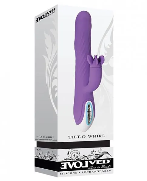 Tilt O Whirl Purple Rabbit Vibrator Evolved Vibrators Tilt O Whirl Purple Rabbit Vibrator Evolved Vibrators
