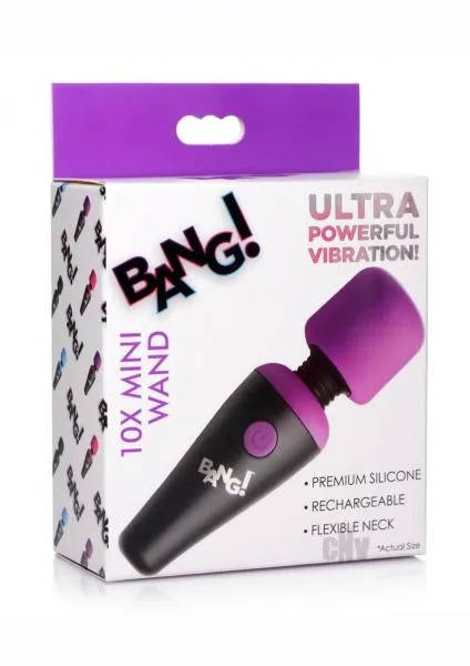 Vibrators Bang 10x Vibe Mini Silicone Wand Purple Seductucom