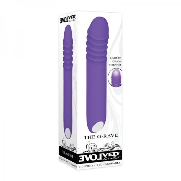 Vibrators Evolved Evolved The G Rave Light Up Vibrator Purple