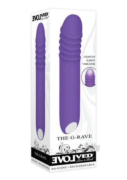 Vibrators Evolved Evolved The G Rave Light Up Vibrator Purple