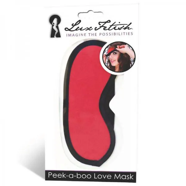 Vibrators Lux Fetish Peek A Boo Love Mask Red OS Electric Eel Vibrators Lux Fetish Peek A Boo Love Mask Red OS Electric Eel