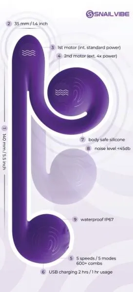 Vibrators Seductucom Snail Vibe Purple