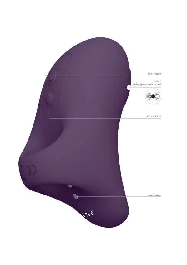 VIVE Ergonomic Clitoral Finger Vibrator Hana Purple Shots Toys Female Sex Toys