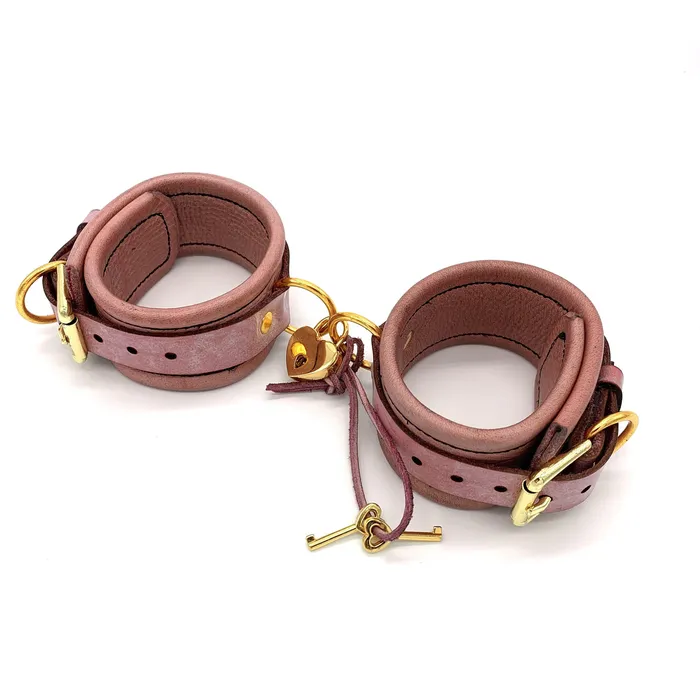 Enrapt Leathercraft Deluxe Leather Handcuffs Enrapt Leathercraft Vibrators