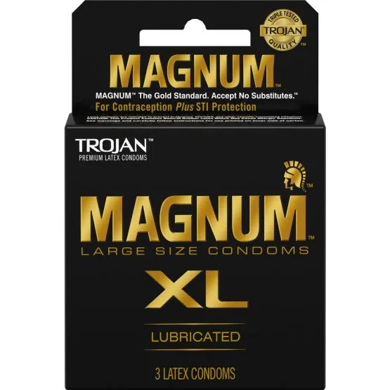 Pleasure Place Male Sex Toys TROJAN MAGNUM XL 3PK