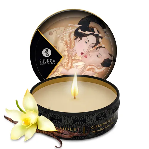 Shunga Vibrators Desire Mini Massage Candle Vanilla 1oz