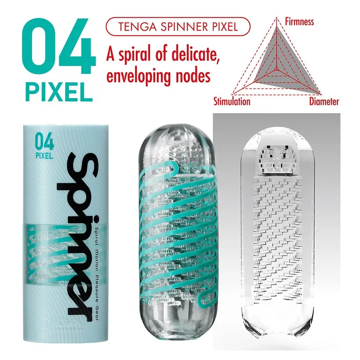 Tenga Spinner Pixel 04 Spiral Motion Pleasure Gear Tenga Vibrators