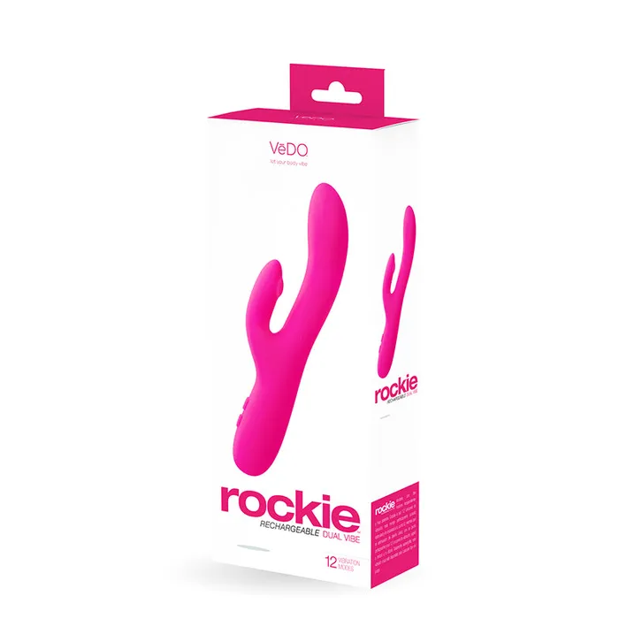 VeDO Rockie Rechargeable Dual Vibe Foxy Pink VEDO Vibrators