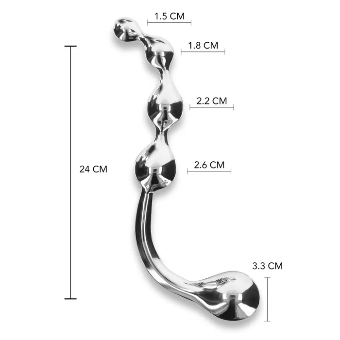 Anal Flow and Bulb Pleasure Wand Steel Anal Vaginal Dildo Playhouse