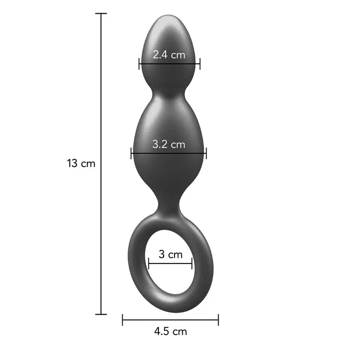 Anal Toy Joy Sex Toys ToyJoy Buttocks The Plugger Metallic Silicone Plug