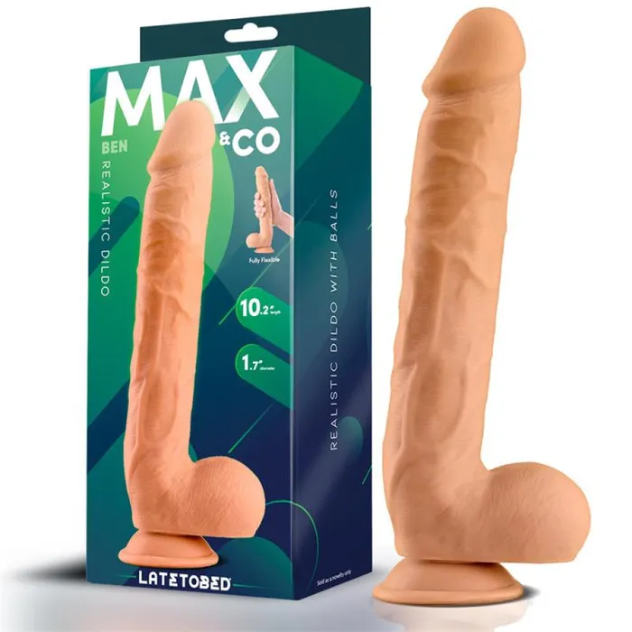 Ben Big Realistic Dildo with Testicles Latetobed Female Sex Toys