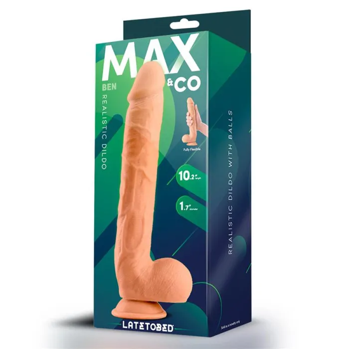 Ben Big Realistic Dildo with Testicles Latetobed Female Sex Toys