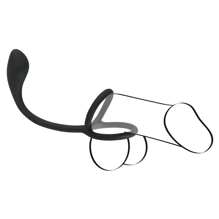 BLACK VELVETS COCK BALL RING WITH BUTT PLUG black velvets Male Sex Toys