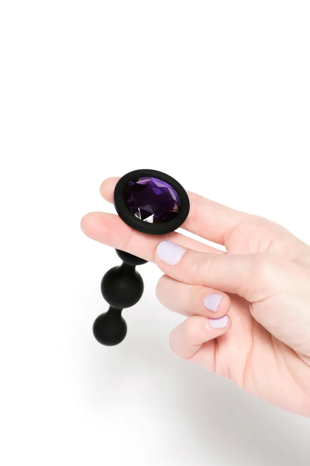 BOOTY BLING JEWELED WEARABLE SILICONE BEADS Doc Johnson Anal