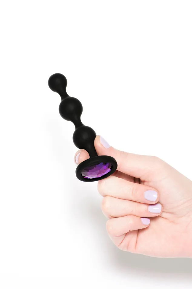 BOOTY BLING JEWELED WEARABLE SILICONE BEADS Doc Johnson Anal