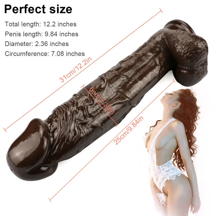  Dildos 12 inch big head coffee dildo