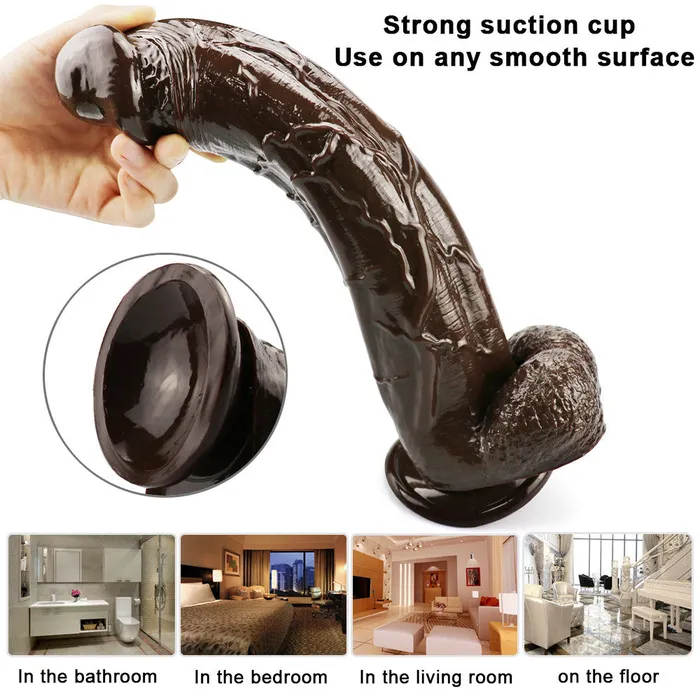  Dildos 12 inch big head coffee dildo