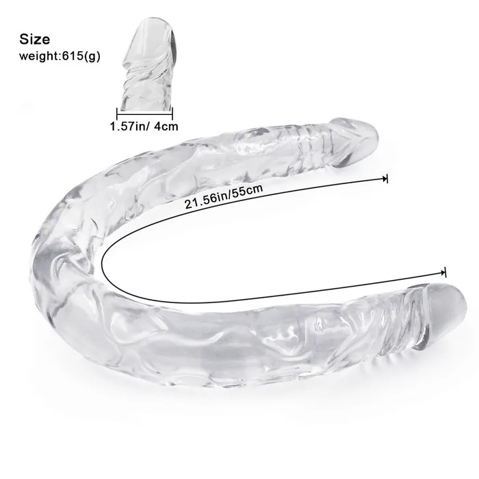 Dildos 21 inch double head jelly dildo 