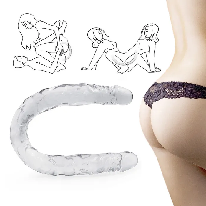 Dildos 21 inch double head jelly dildo 
