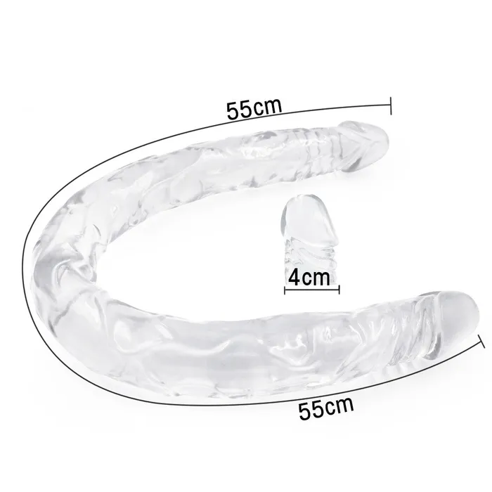 Dildos 21 inch double head jelly dildo 