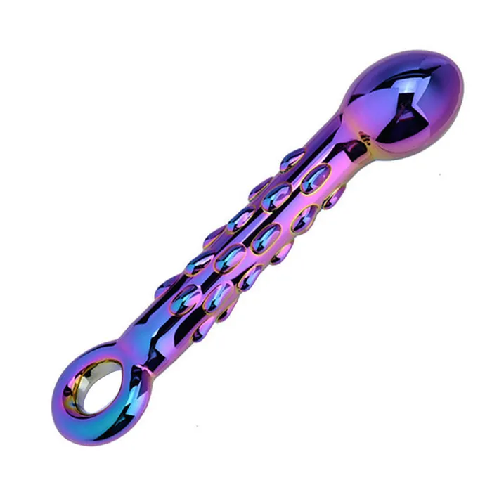  Dildos Electroplated Glass Gspot Anal Dildo