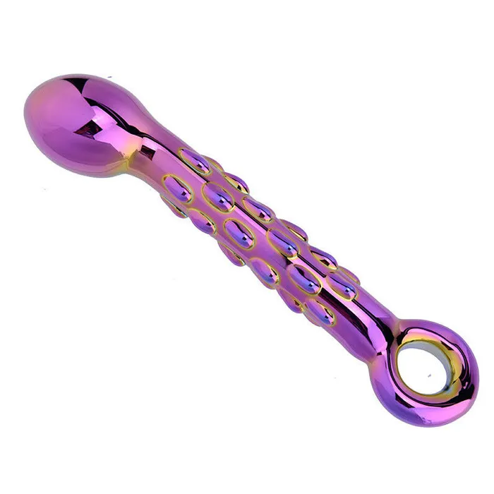  Dildos Electroplated Glass Gspot Anal Dildo
