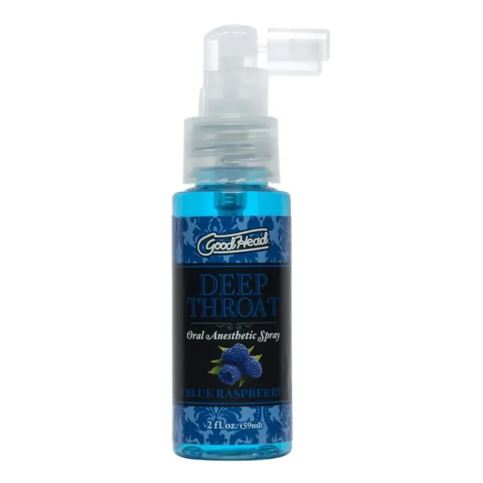 Doc Johnson Vibrators Good Head Deep Throat Oral Anesthetic Spray Blue Raspberry
