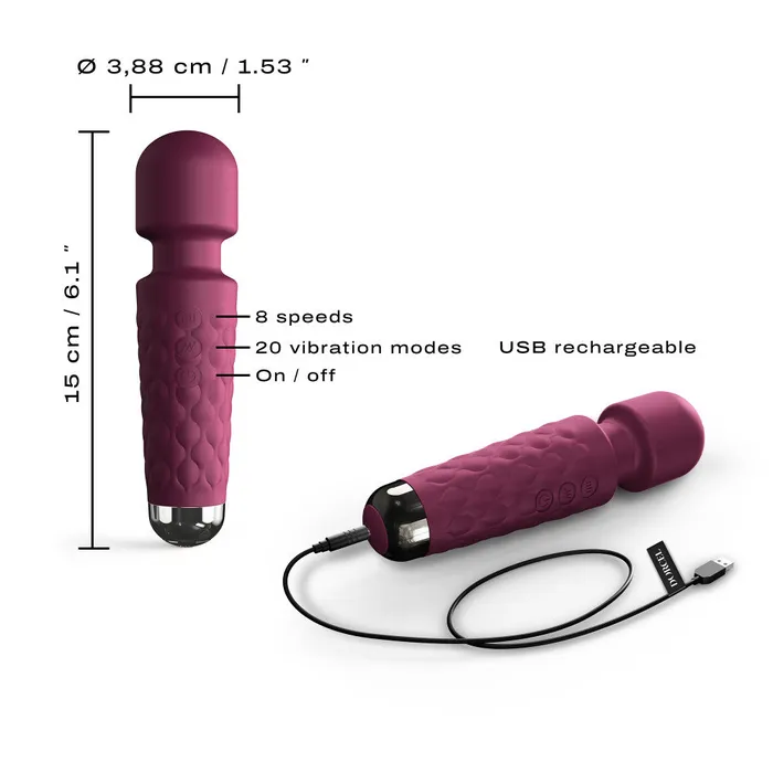 Dorcel Vibrators Small wand massager Dorcel Mini Wanderful burgundy