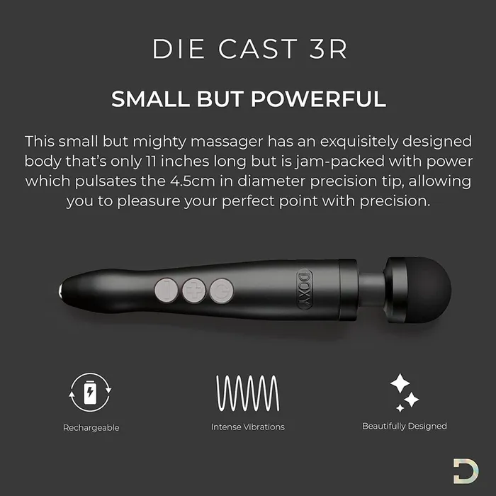 Doxy Die Cast 3R Rechargeable Wand Massager Matte Black Doxy Vibrators Doxy Die Cast 3R Rechargeable Wand Massager Matte Black Doxy Vibrators