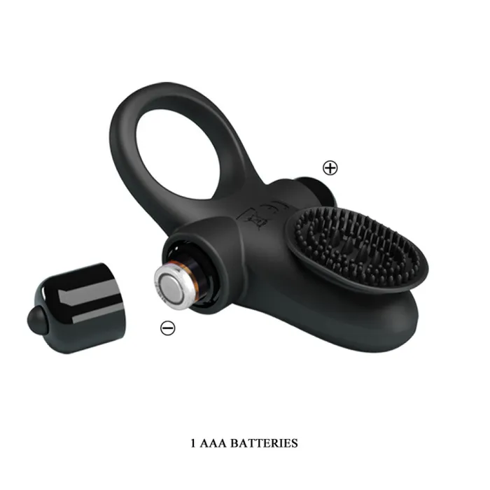 Female Sex Toys Pretty Love Vibrating Silicone Clitoral Stimulator Vibrant Cock Ring II Black