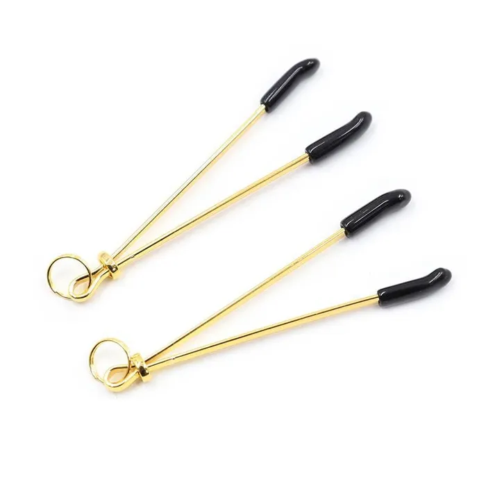 Fetish Addict Female Sex Toys Fetish Addict Metal Nipple Clamps in Gold