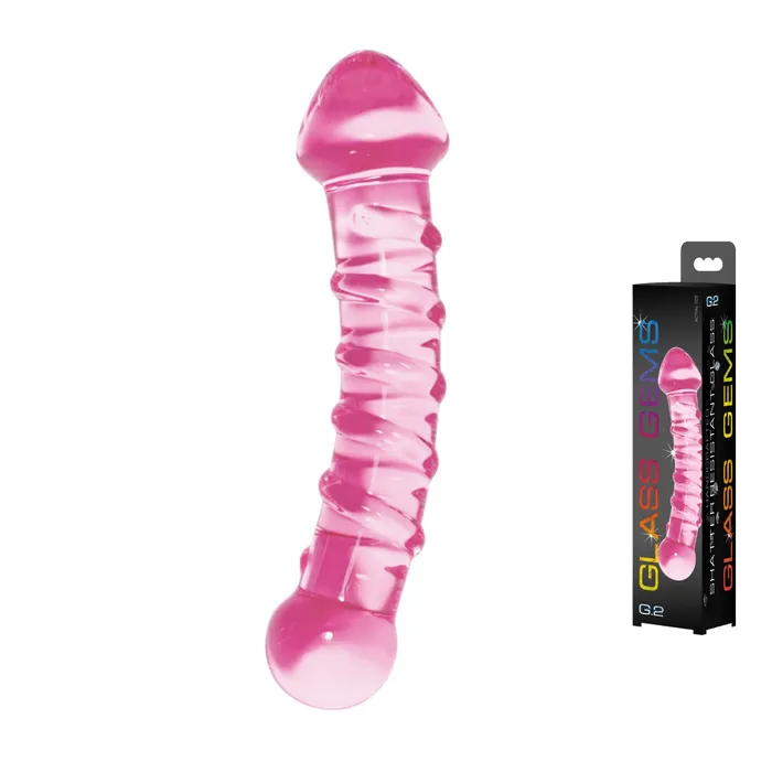 Glass Gems G2 Pink DoubleEnded Dildo Sexessories Dildos
