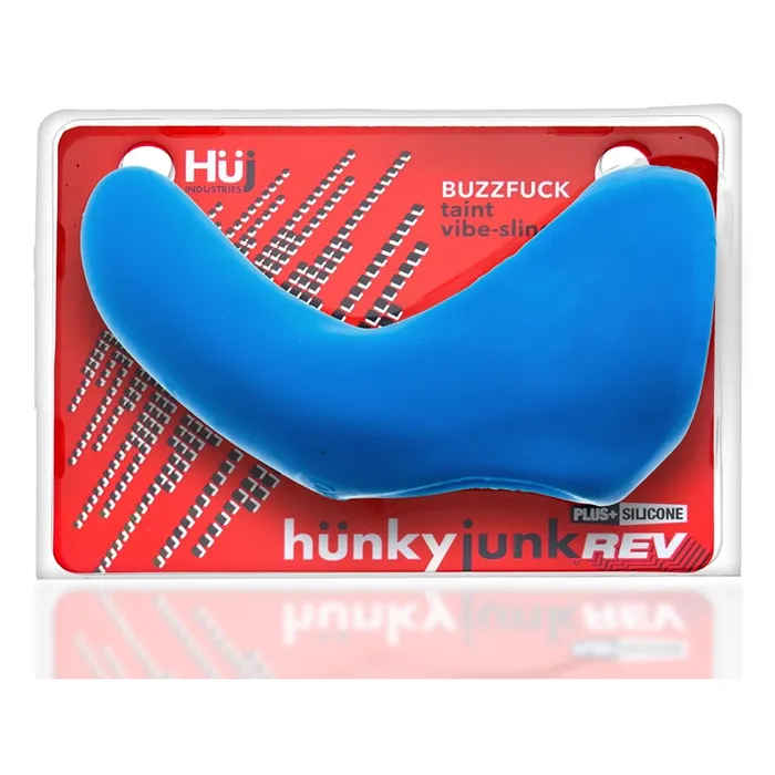 Hunkyjunk Vibrators BUZZFUCK sling with taint vibe TEAL ICE