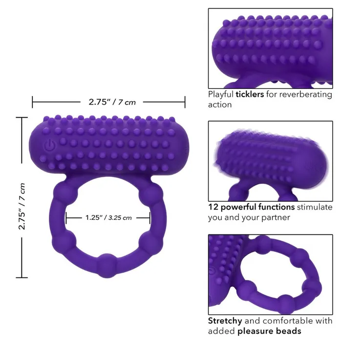 Male Sex Toys California Exotic 5 Bead Maximus Rechargeable Cock Ring