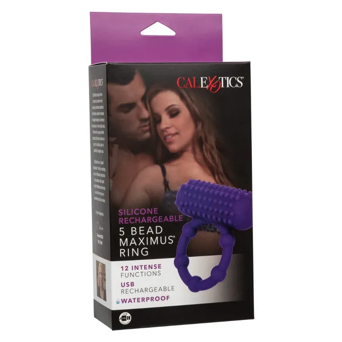 Male Sex Toys California Exotic 5 Bead Maximus Rechargeable Cock Ring
