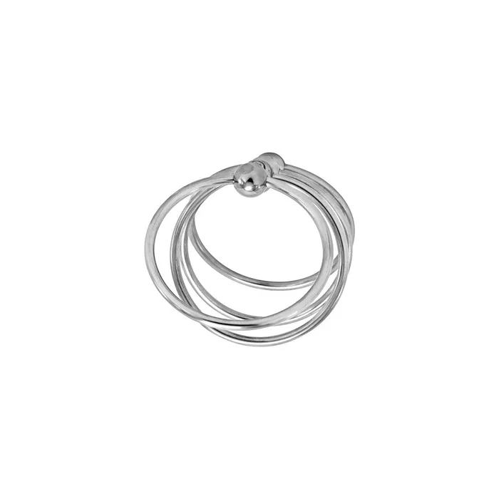 Male Sex Toys Locked Steel Quadruple Cock Ring Locked Chain Torc 45 cm