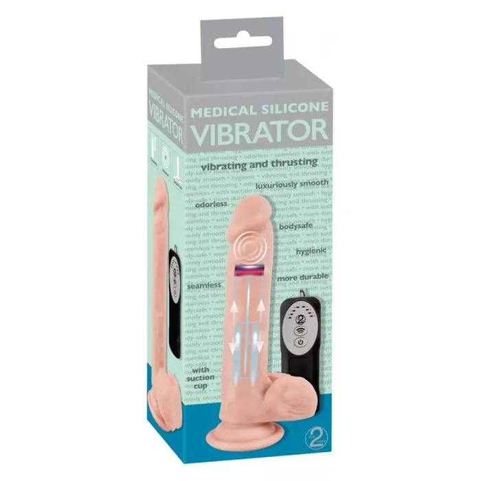 Medical Silicone Thrusting Vibrator You2Toys Female Sex Toys Medical Silicone Thrusting Vibrator You2Toys Female Sex Toys